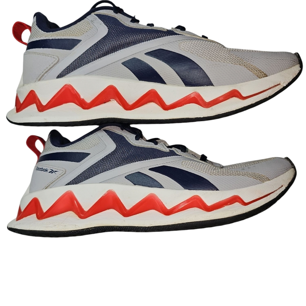 Running Shoes Reebok Zig Elusion Grey Blue Mens Sz 6